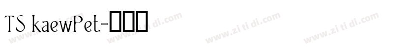 TS kaewPet字体转换